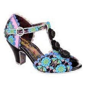 Irregular Choice Feeling Thorny Mid Heel Peep Toe Sandals Size 9 NIB
